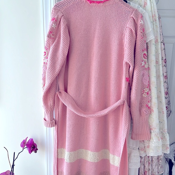 Loveshackfancy Camden Duster Sweater Jacket XS S - Picture 6 of 9